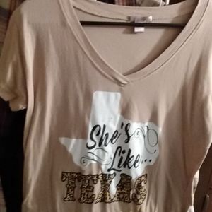 3X Tan Texas Boutique shirt